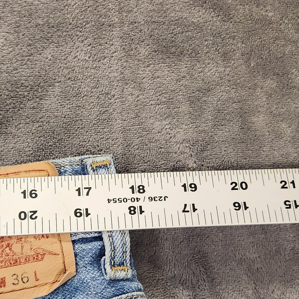 Levis 505 Shorts Mens 36 Blue Jean Denim Light Wash - Picture 9 of 9